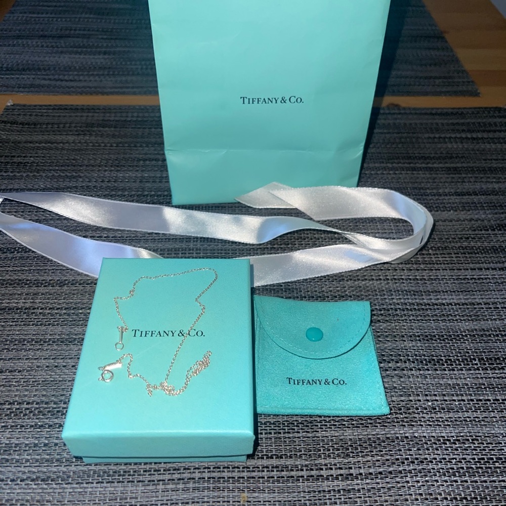 Authentic tiffany sterling silver CHAIN, with box, bag, authenticity card.